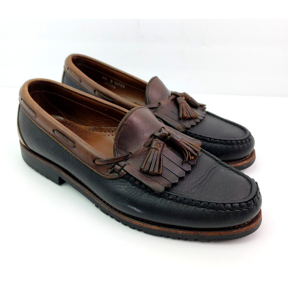 Allen Edmonds Men's Black & Brown Leather Tassel Loafers Nashua